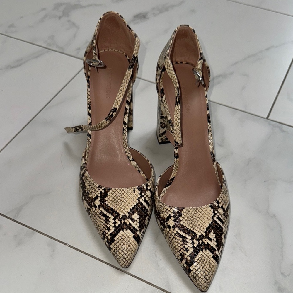 Nordstrom Black and Cream Stiletto Heels